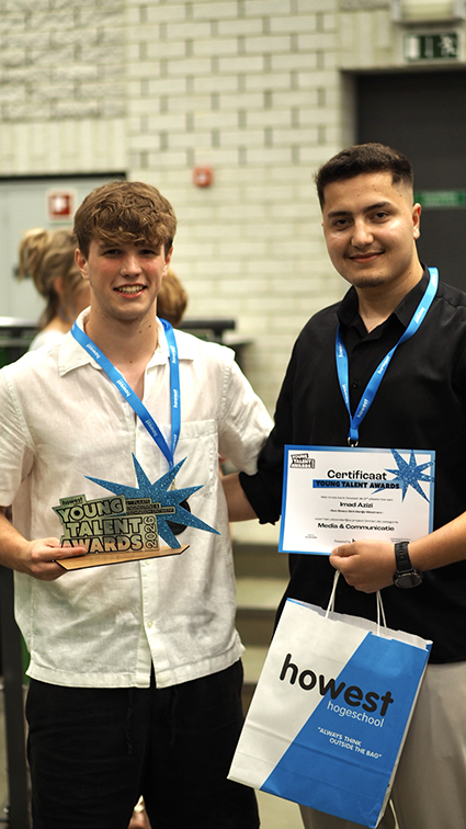 Arne Den Tijn en Imad Azizi op de Young Talent Awards van Howest